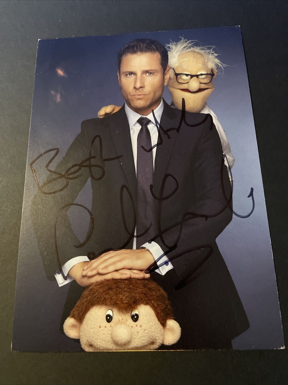 PAUL ZERDIN (VENTRILOQUIST) HAND SIGNED Photo Poster painting AUTOGRAPH (Slight Damage) TV Star