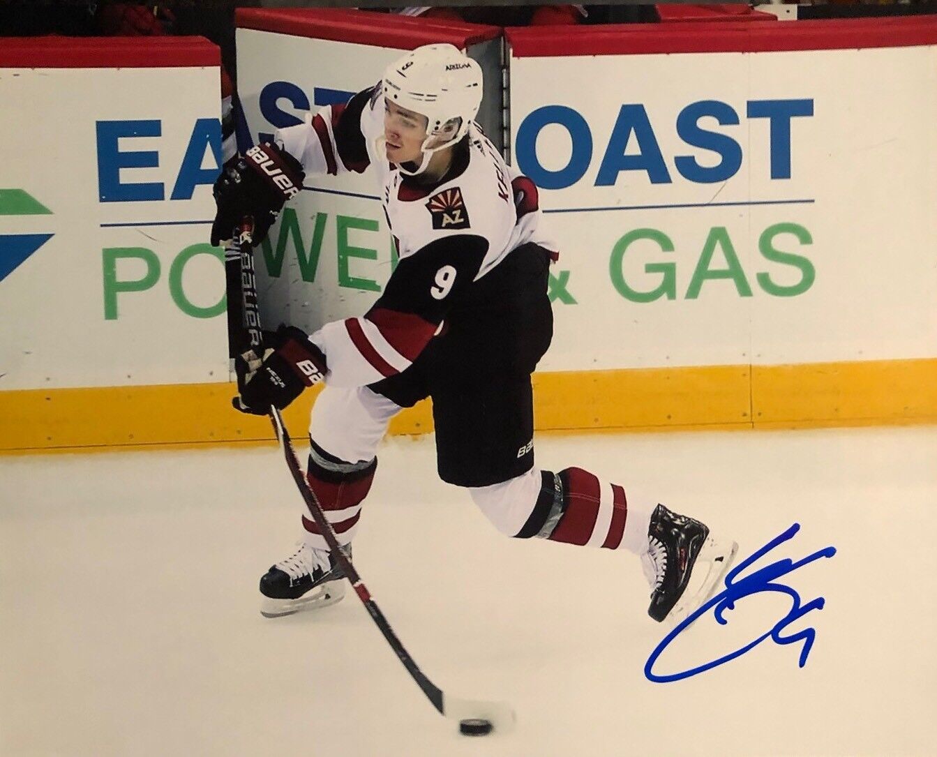 Clayton Keller ARIZONA COYOTES AUTOGRAPH Photo Poster painting Hand Signed GLOSSY 8x10