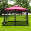 Outdoor Patio Parasol Shade Mosquito Screen Polyester Mesh With Zipper Door And Adjustable Rope