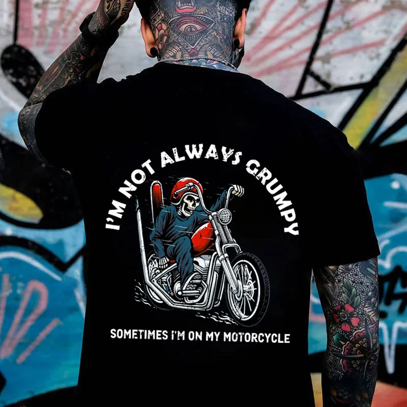 I'M NOT ALWAYS CRUMPY Black Print T-Shirt