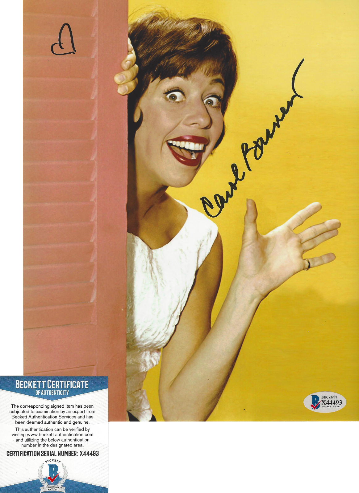 CAROL BURNETT - COMEDY LEGEND - SIGNED 8x10 SHOW Photo Poster painting D PROOF BECKETT COA BAS