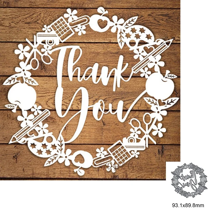 Thank you Ring Frame Metal Cutting Dies For DIY Scrapbook Cutting Die Paper Cards Embossed Decorative Craft Die Cut New Arrival