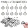 [US Local Warehouse] 25mm Number Tags with Rings 304 Stainless Steel Key ID Tag Hollow Round Metal Numbered Labels 1 To 500 for Restaurant Bar and Cafes