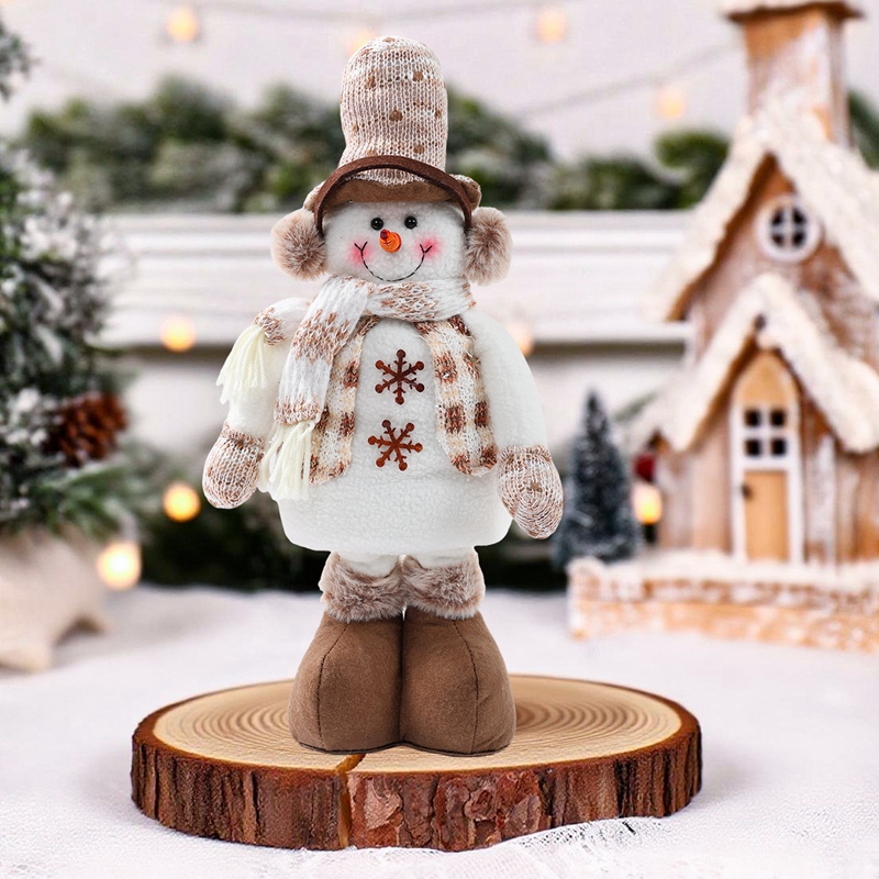 Tegooe Telescopic Plush Reindeer Christmas Decoration - Adjustable Height Holiday Doll