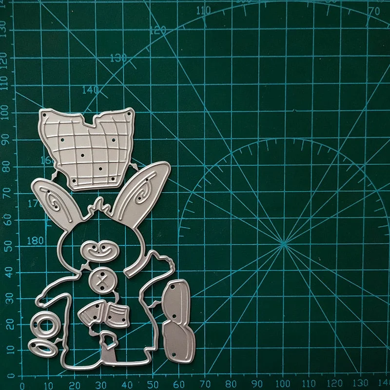 New Happy Easter bunny metal cutting die mould scrapbook decoration embossed photo album decoration card making DIY handicrafts