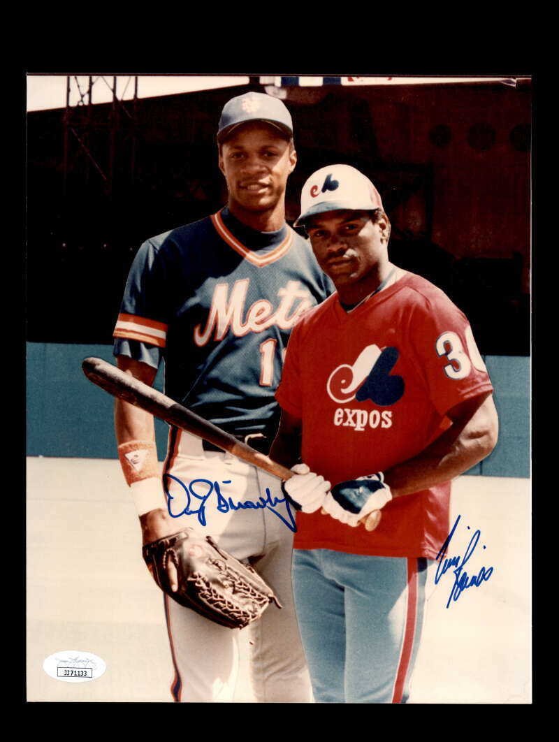 Darryl Strawberry Tim Raines JSA Coa Signed 8x10 Photo Poster painting Autograph