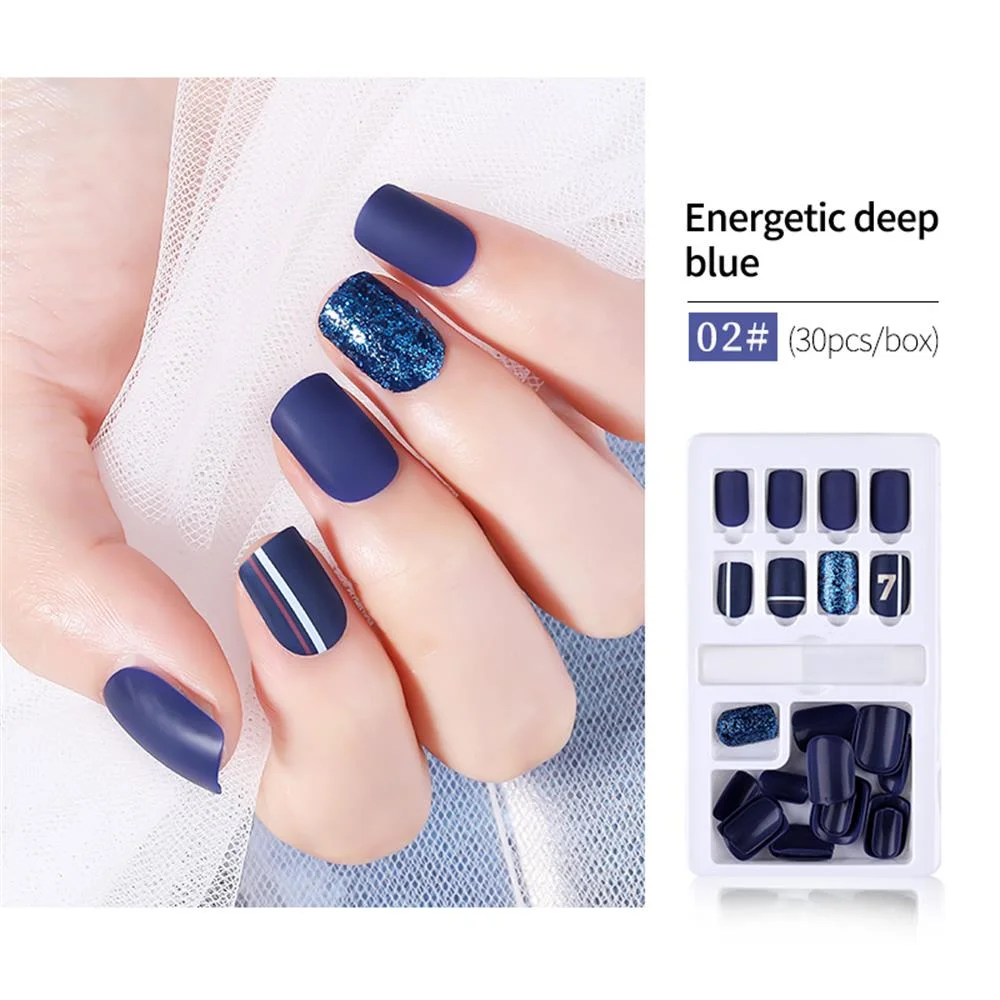 30/24PCS Ballerina Press on Fake Nails With Glue Reusable Acrylic Fake Nails French Full Cover False Nail DIY Nails Art Tips Set-Nail Inspo