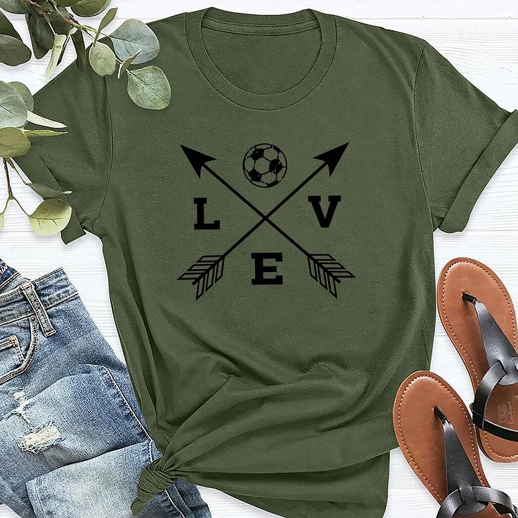 AL™ Love Soccer T-Shirt Tee-03287-Annaletters