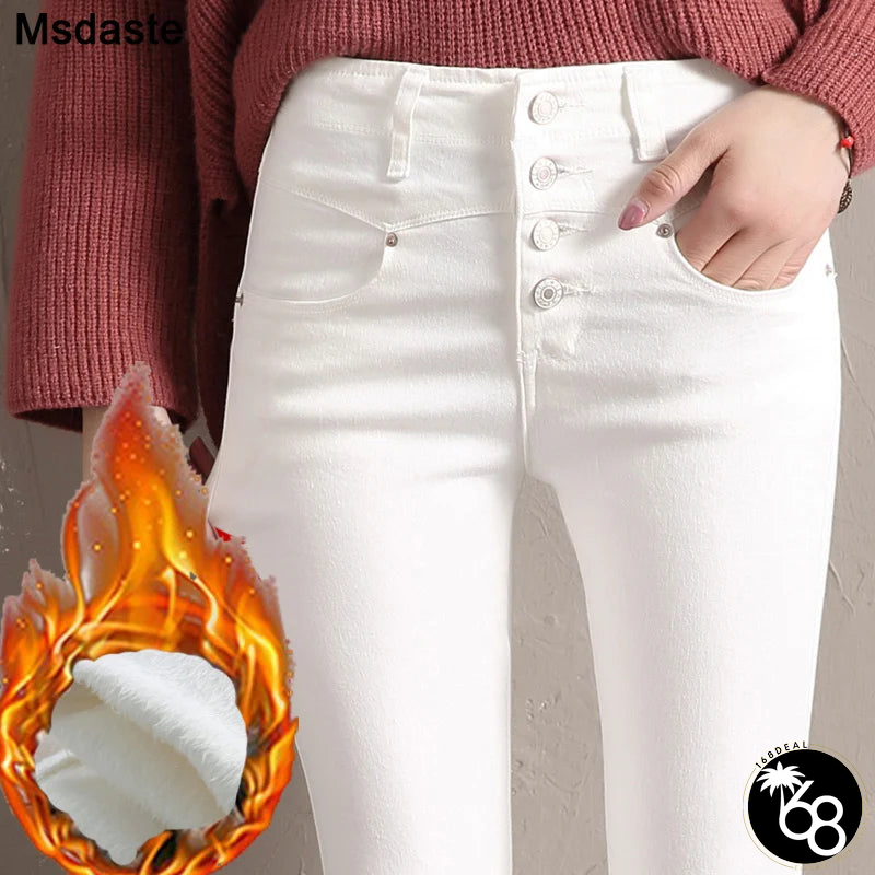 Women's Cotton Button Fly Closure Solid Pattern Casual Pants | 168DEAL