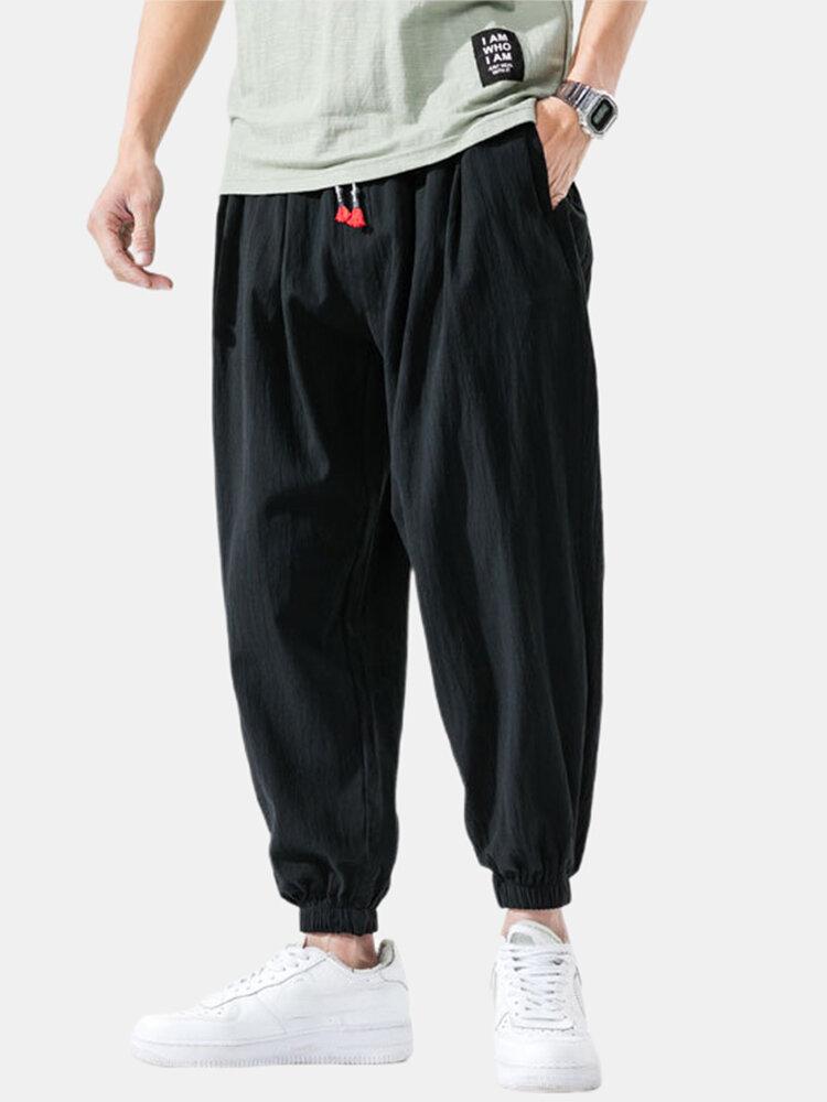 mens track pants with elastic ankle