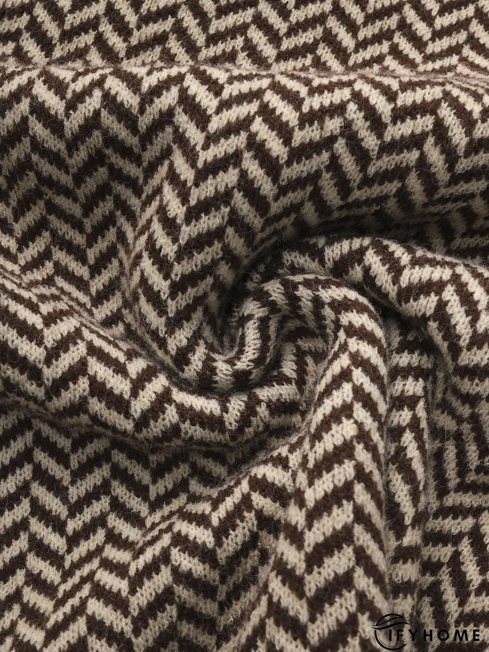 Coffee Long sleeve Turtleneck Daily Regular Fit Sweater | IFYHOME