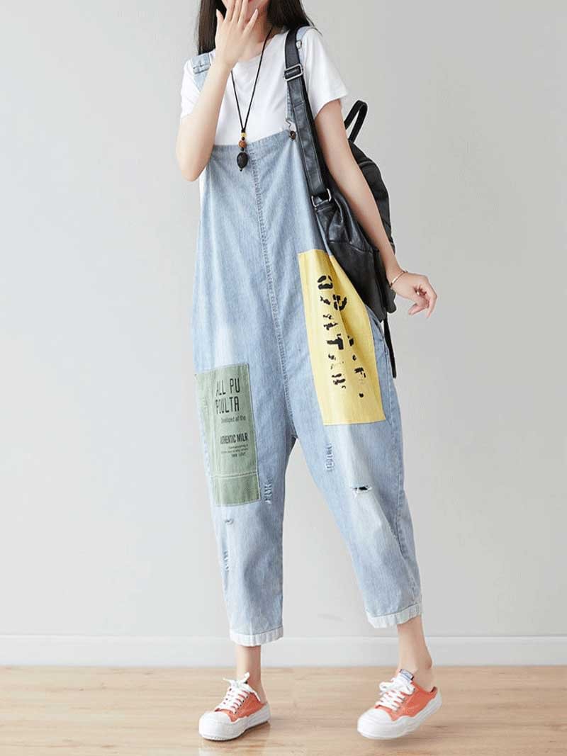 Believe in Your Flyness Adjustable Straps Denim Overall Dungarees