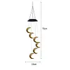 Moon Wind Chime Lamps Windbell Pendant Light LED Hanging Home Garden Decor