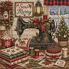Sew Holiday 11CT 3 Strands DIY Stamped Cross Stitch Kit for Adults 45x45cm