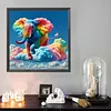 Diamond Painting -DIY Round Drill Rainbow Elephant(40x40cm)