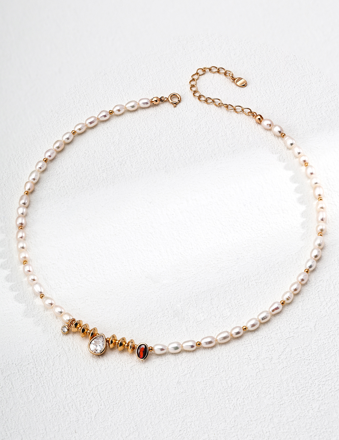 Vintage Pearl & Zircon Necklace