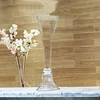 Set of 2 | 28" Tall Clear Reversible Clarinet Glass Trumpet Vases