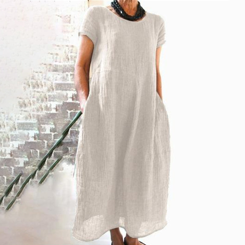 Linen Cotton Midi Dress