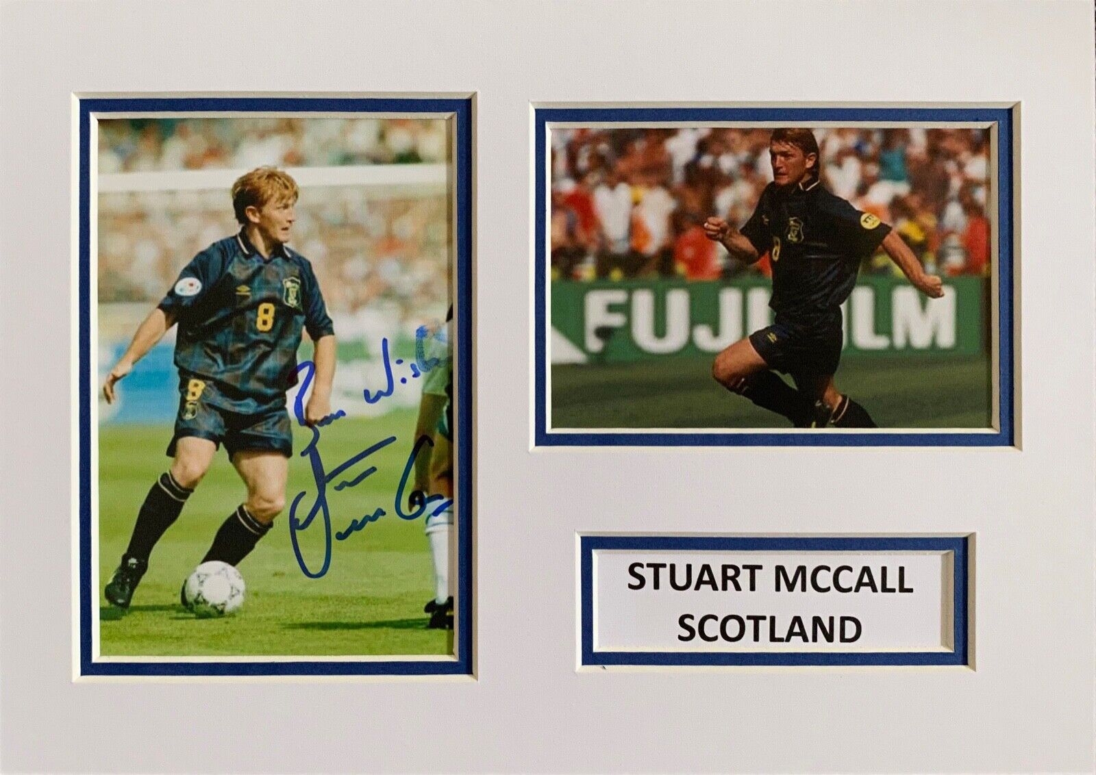 STUART MCCALL HAND SIGNED A4 Photo Poster painting MOUNT DISPLAY SCOTLAND FOOTBALL AUTOGRAPH 1