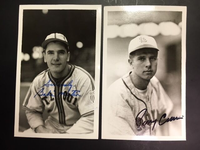 Boris Martin St Louis Browns Signed Vintage Brace Photo Poster painting 1940s JSA Precertified