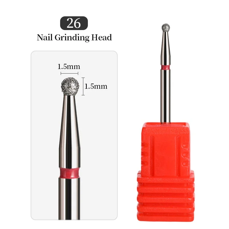 1Pcs Mini Carbite Dimond Nail Drill Bits Manicure Drill For Milling Cutter Electric Machine Nail Files Buffer Nail Art Equipment-Nail Inspo
