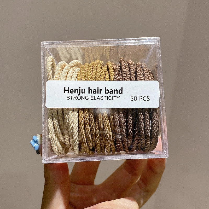 Canned Rubber Band Women’s Tie Head High Elastic Durable Hair Rope Tie Head New Rubber Band High Ponytail Hair Rope Hair Ring