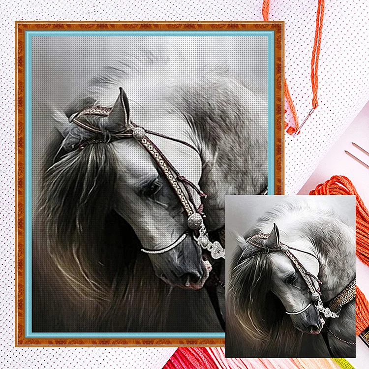 Horse 11CT Counted Cross Stitch 36*46CM