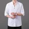Men's Large Size Loose Linen Shirt