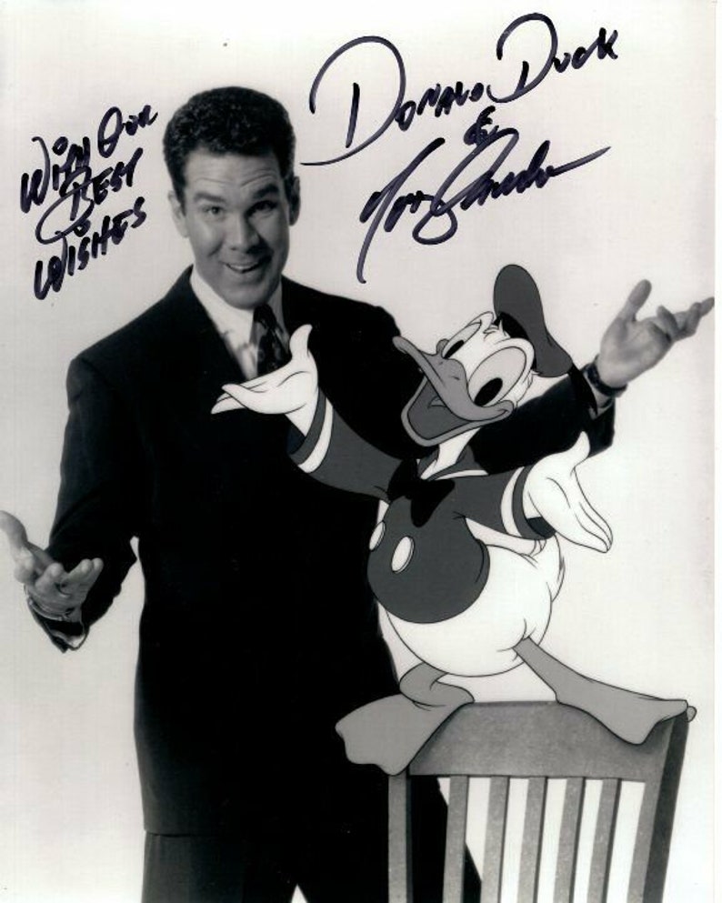 Tony anselmo signed autographed disney donald duck Photo Poster painting great content