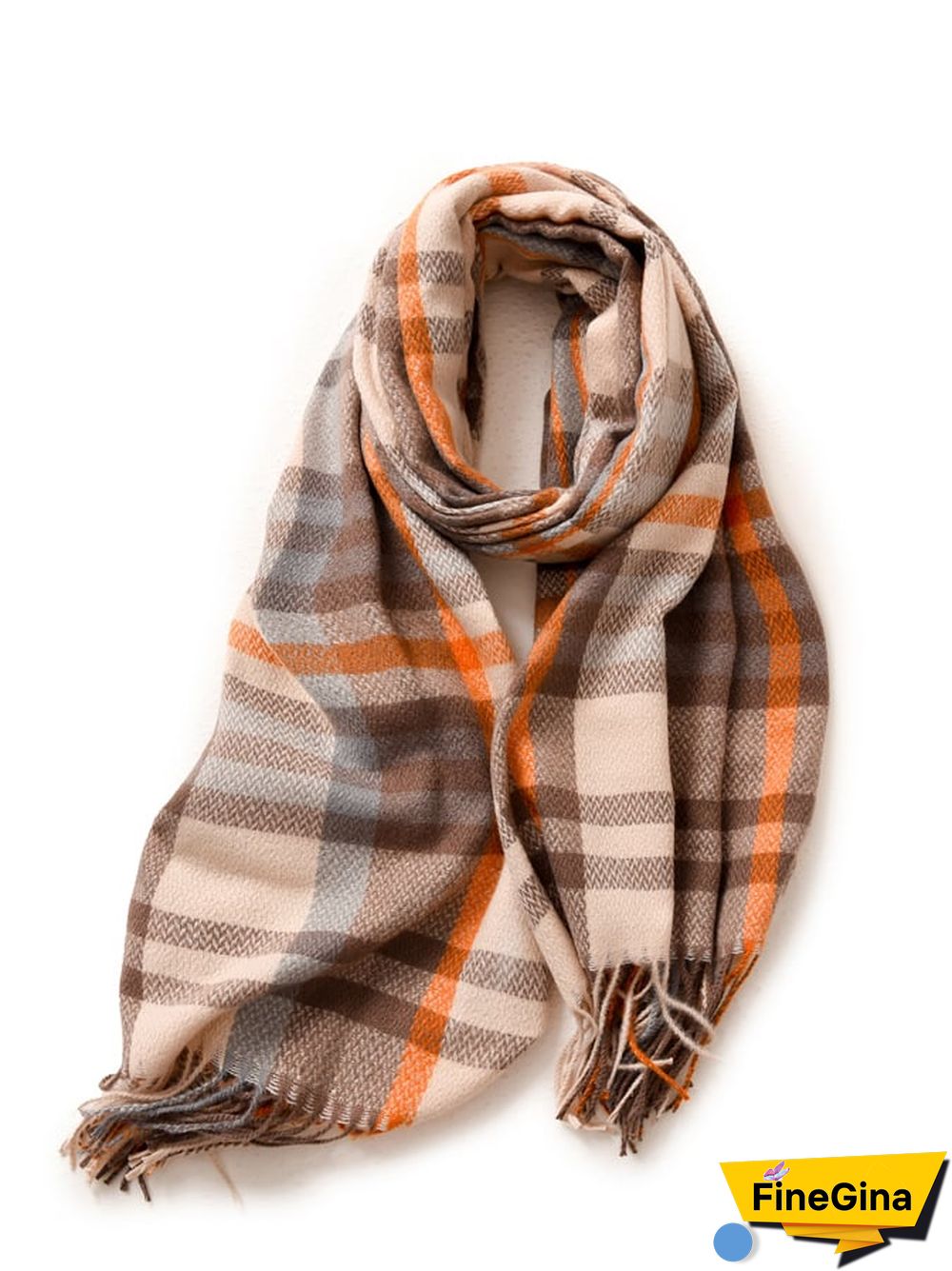Women'S Plaid Thick Oversized Wrap Shawl Warm Scarf