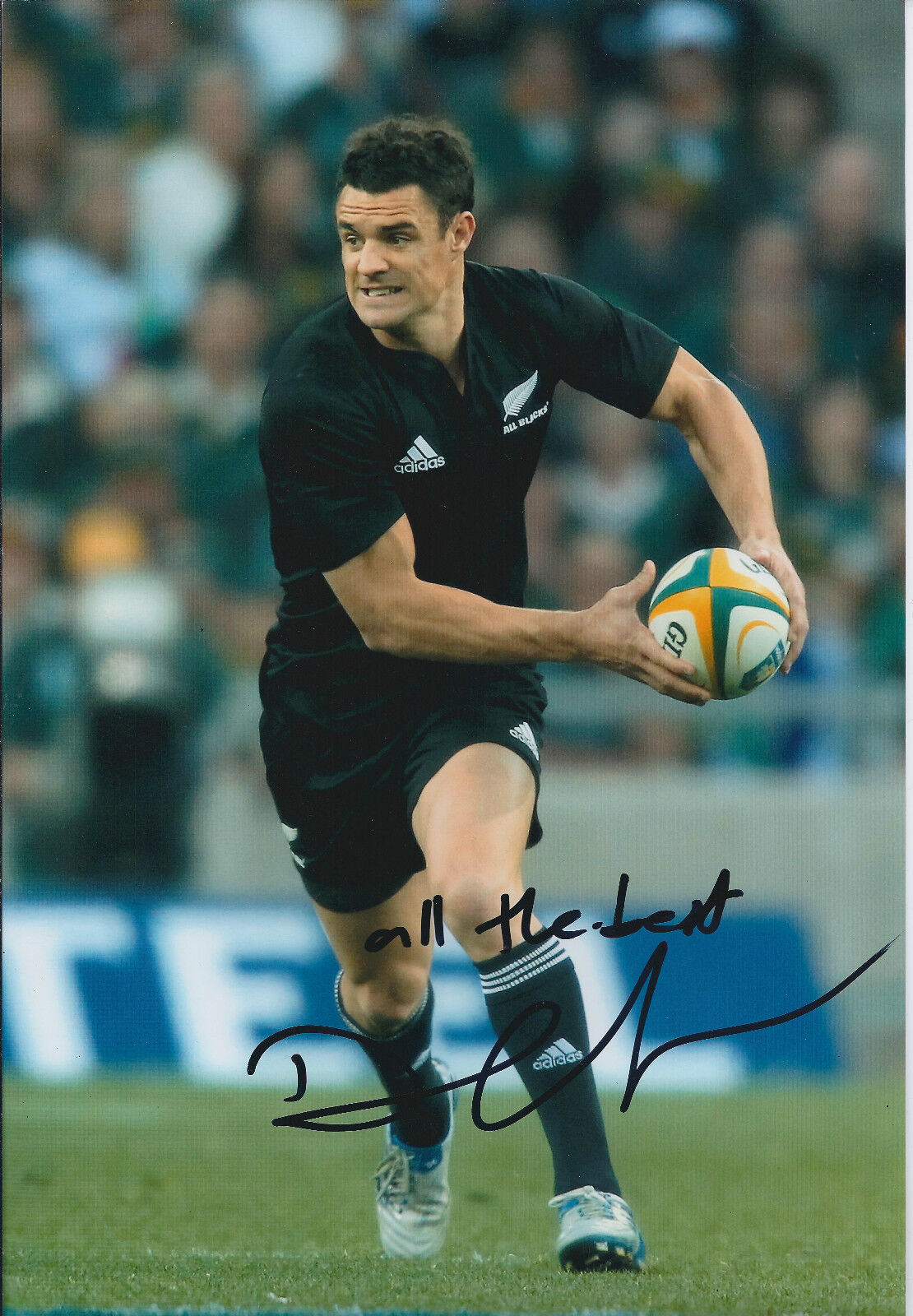 Dan CARTER Signed Autograph 12x8 Photo Poster painting AFTAL COA RUGBY All Blacks New Zealand