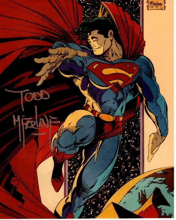 TODD MCFARLANE signed autographed SUPERMAN Photo Poster painting