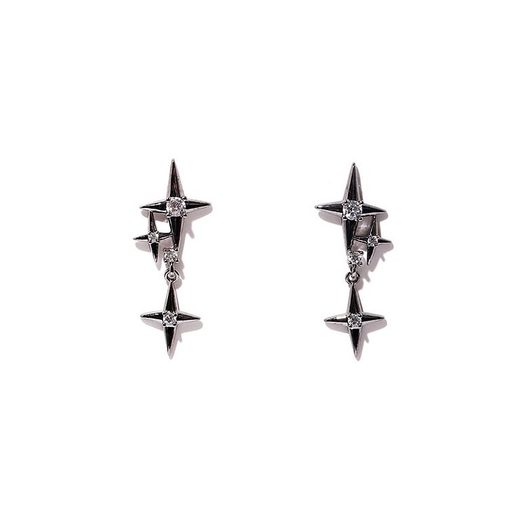 Personalised Tetragram Zircon Earrings