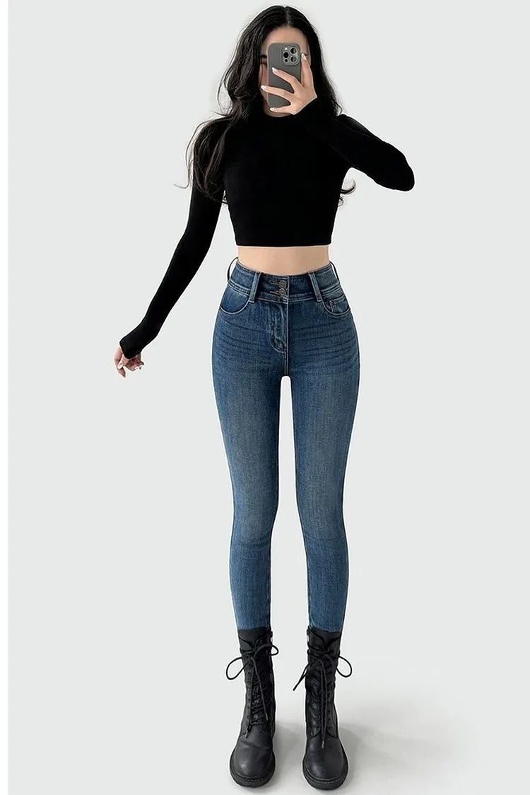 Women's High Waisted Skinny Ankle Jeans