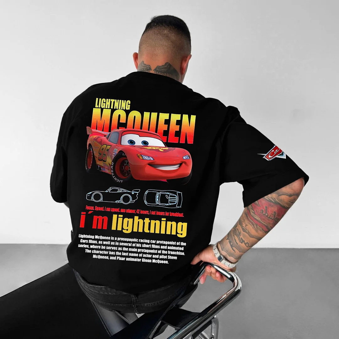 Oversize Sports Car Lightning McQueen T-shirt