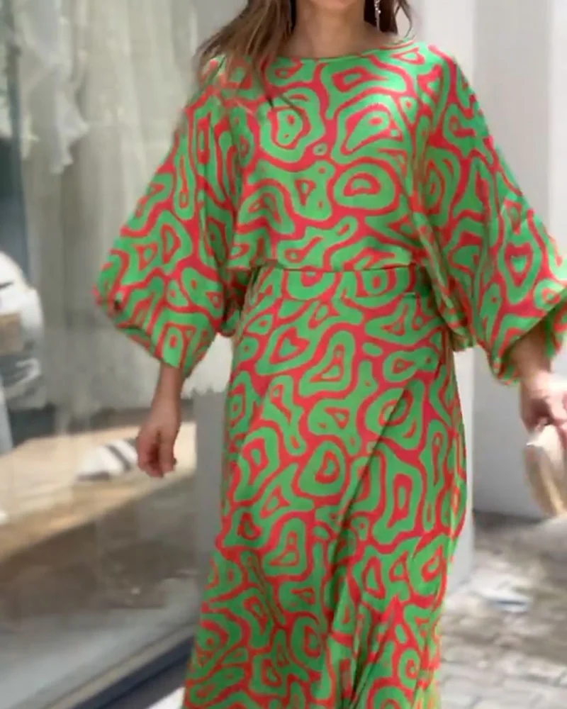 Street Fashion Print Casual Suit