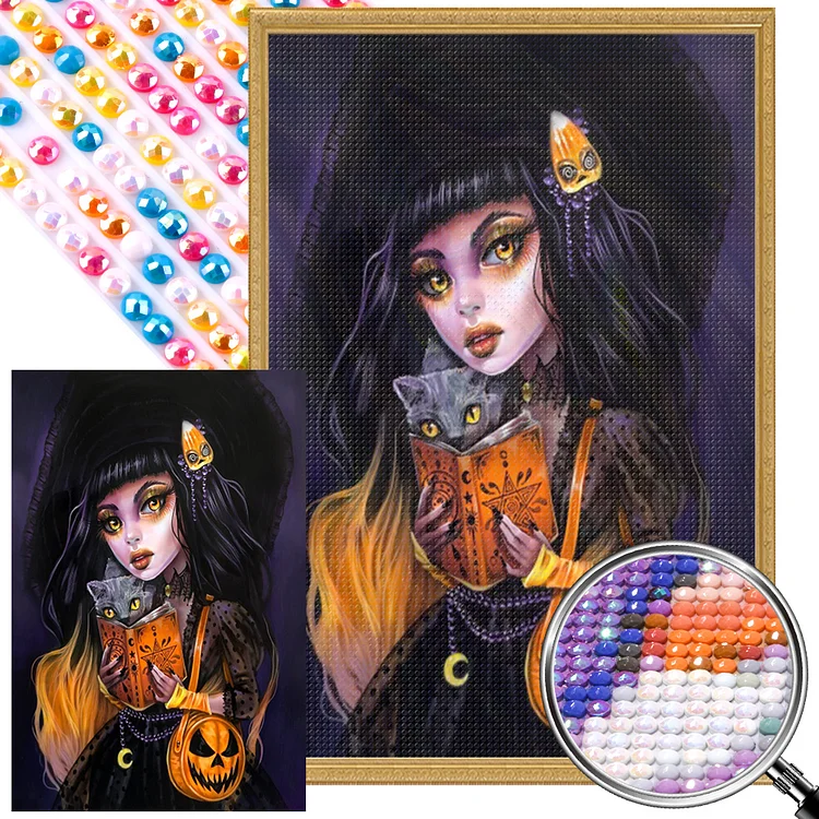 Mystic Girl 40*60CM (Canvas) Full AB Round Drill Diamond Painting gbfke