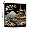 (30x30cm)DIY Landmark Pearl Painting Art With Inner Frame Handmade Pearl Material Art Kit Living Room Decor(Mount Fuji)