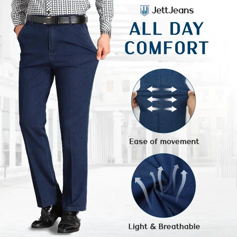 JettJeans3 - LAST DAY SALE 70% OFF - Men's High Waist Straight Fit Stretch Jeans