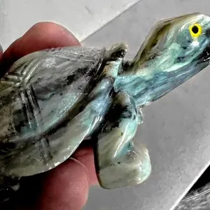 pornhint Pornhint Turtle Spirit Animal Totem Soapstone Carving 2 3/4" Rock Fetish Figurine USA 7130L