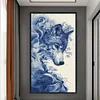 (US Local)Wolf -11CT Stamped Cross Stitch Kit(40x70cm)