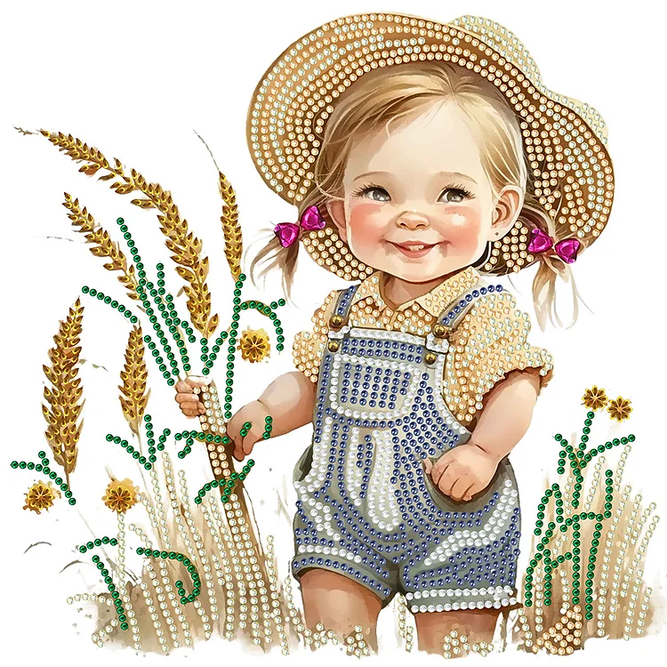 Farm Cowboy Kids 30*30CM (Canvas) Special Drill Diamond Painting gbfke