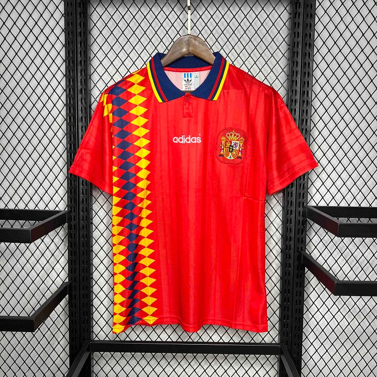 Spain 1994 Retro Home Football Jersey