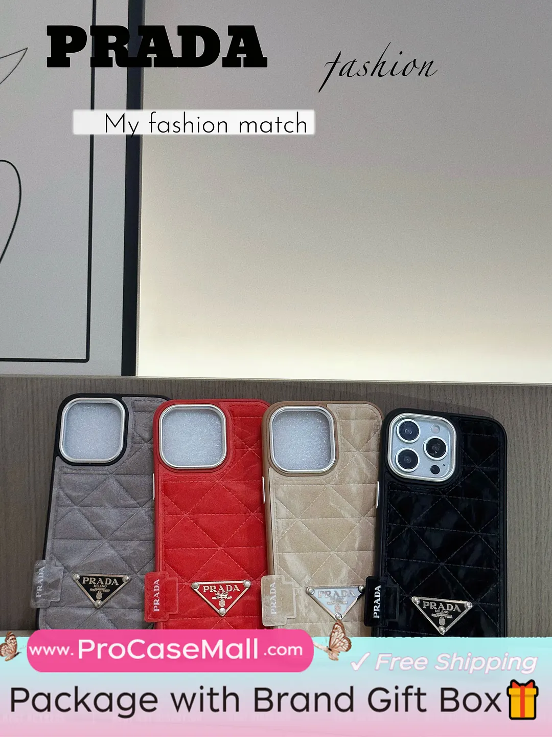 PRADA PREMIUM SNOW MOUNTAIN LEATHER APPLE IPHONE CASE