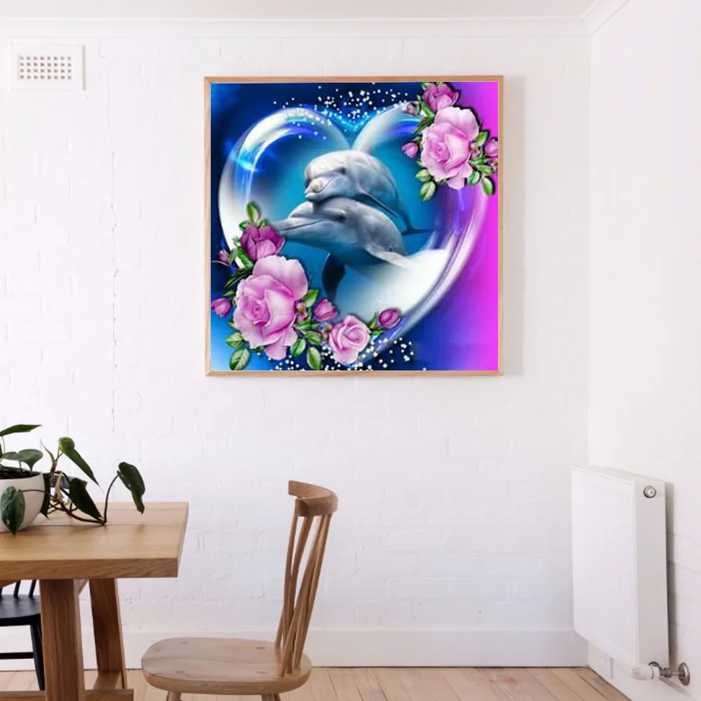 Diamond Painting - Full Round Drill - Dolphins(30*30cm)