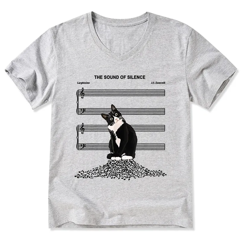 The Sound Of Silence Cow V-neck Classic T-shirt artswardrobe