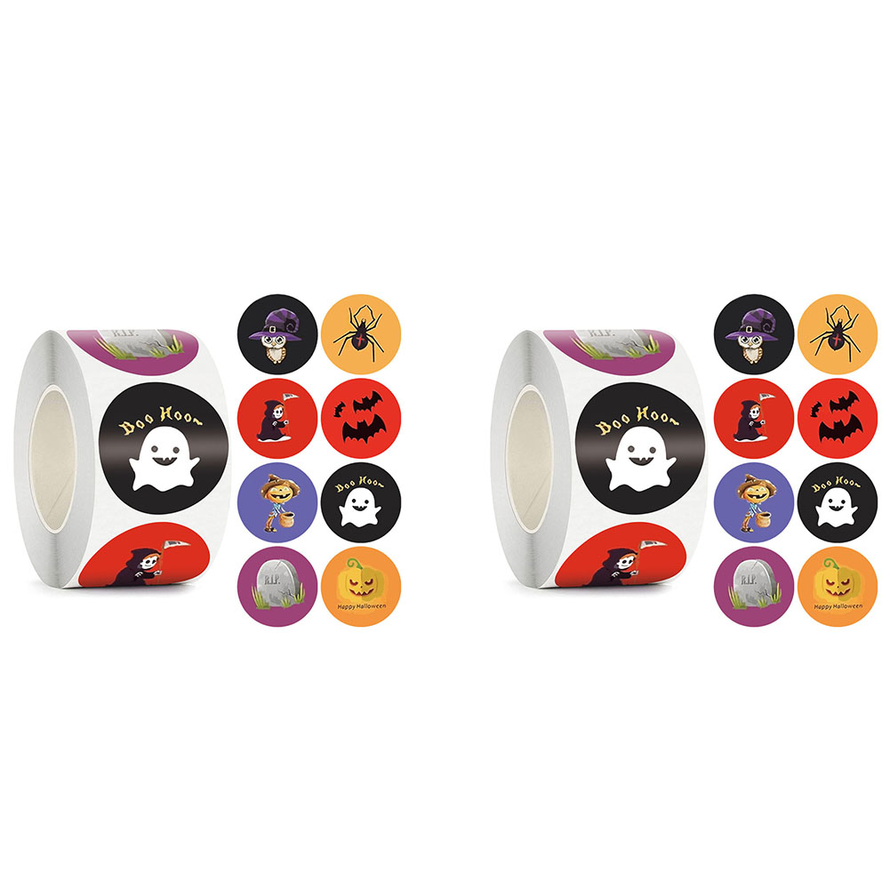 

500pcs Halloween Witch Pumpkin Envelope Gift Package Sealing Label Stickers, 1inch, 501 Original