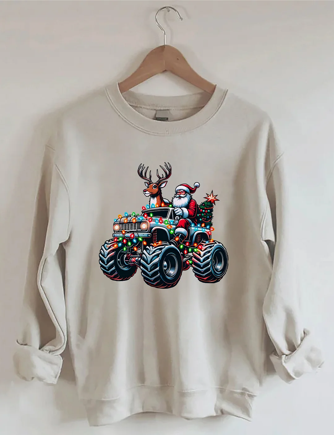 Monster Truck Christmas Sweatshirt