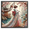 Japanese Beauty-11CT Stamped Cross Stitch 50*50cm/19.69*19.69in