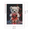 Diamond Painting -DIY Full Square Drill Heart Bear Letter D(35x45cm)